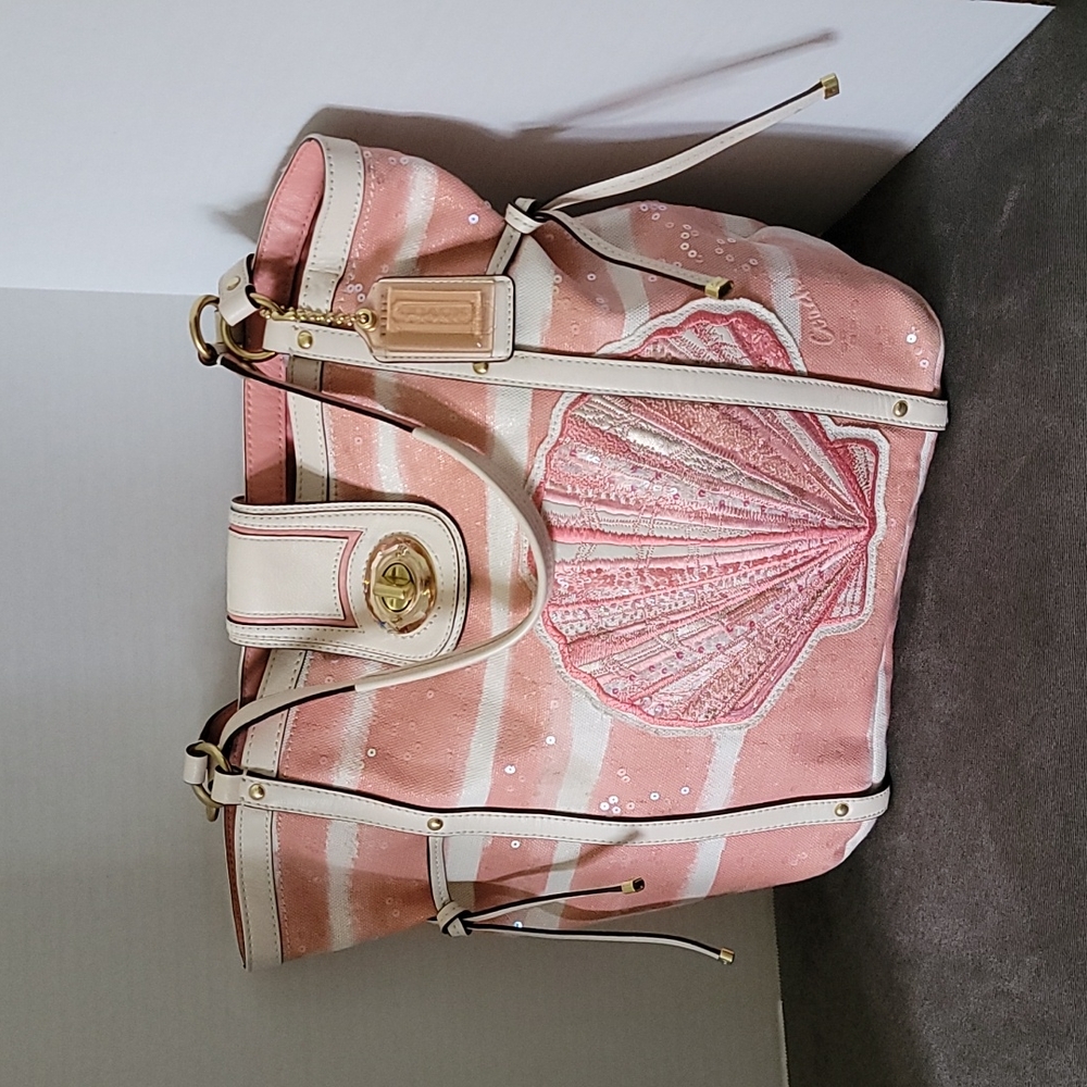Coach Audrey shell applique tote